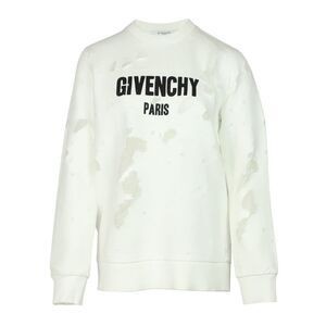 Givenchy Distressed Sweatshirt in White Cotton